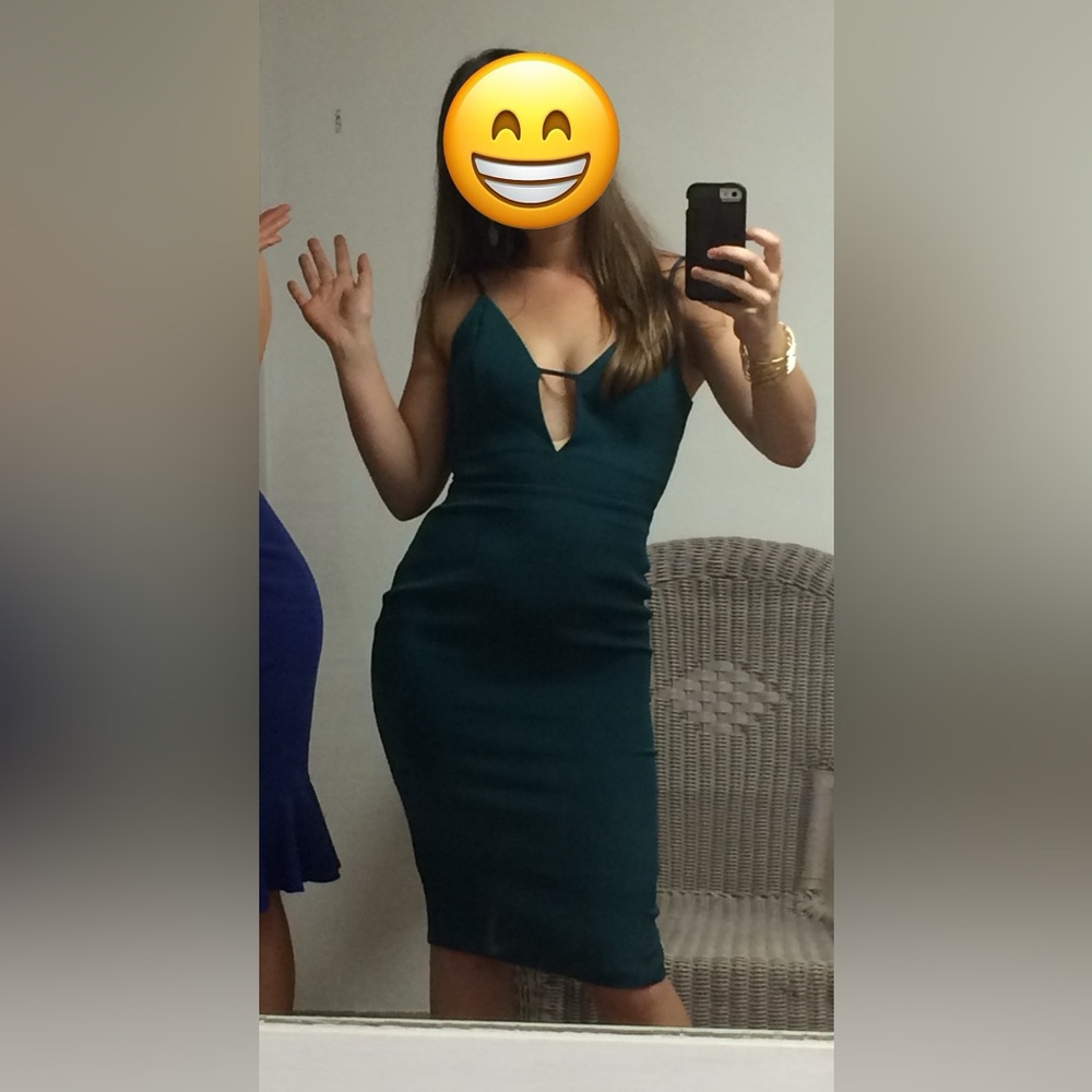 Emerald Green Midi Dress